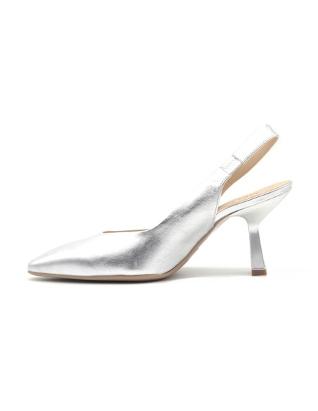 Melluso Slingback in pelle metallizzata